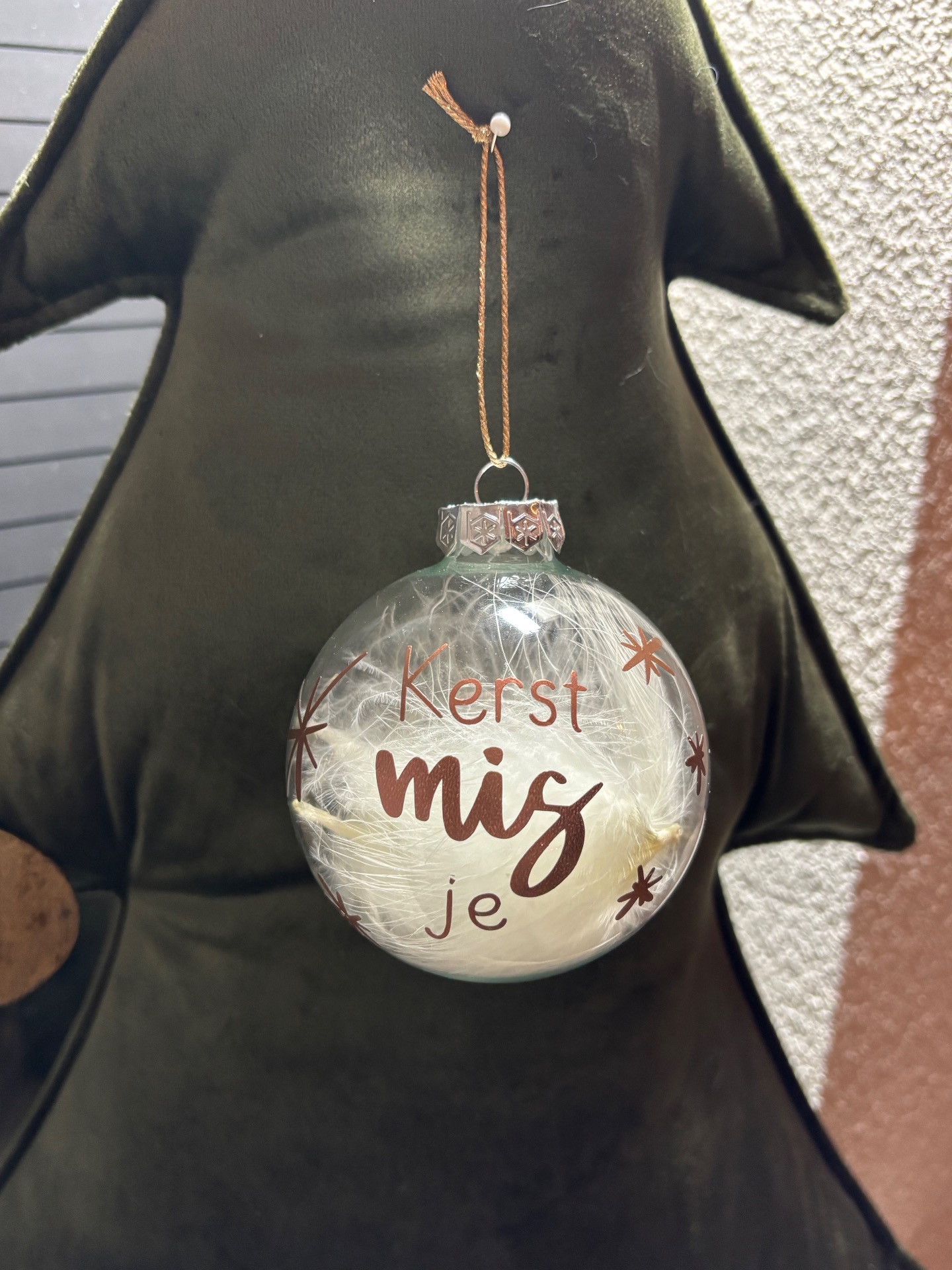 “glazen herinnerings kerstbal KerstMISje ter nagedachtenis”