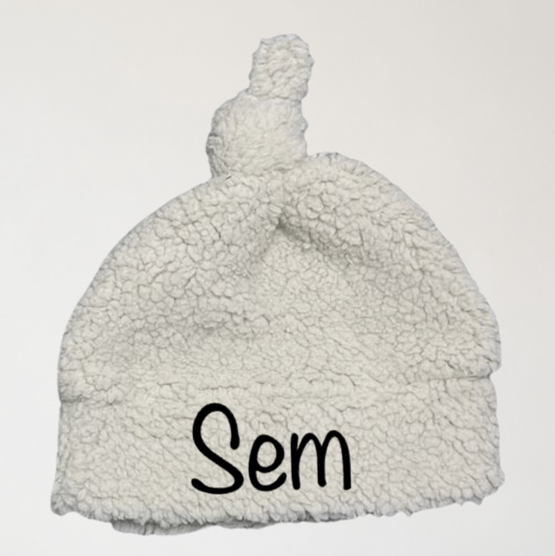 Teddy light beige - Gepersonaliseerde babymuts, babymuts met naam