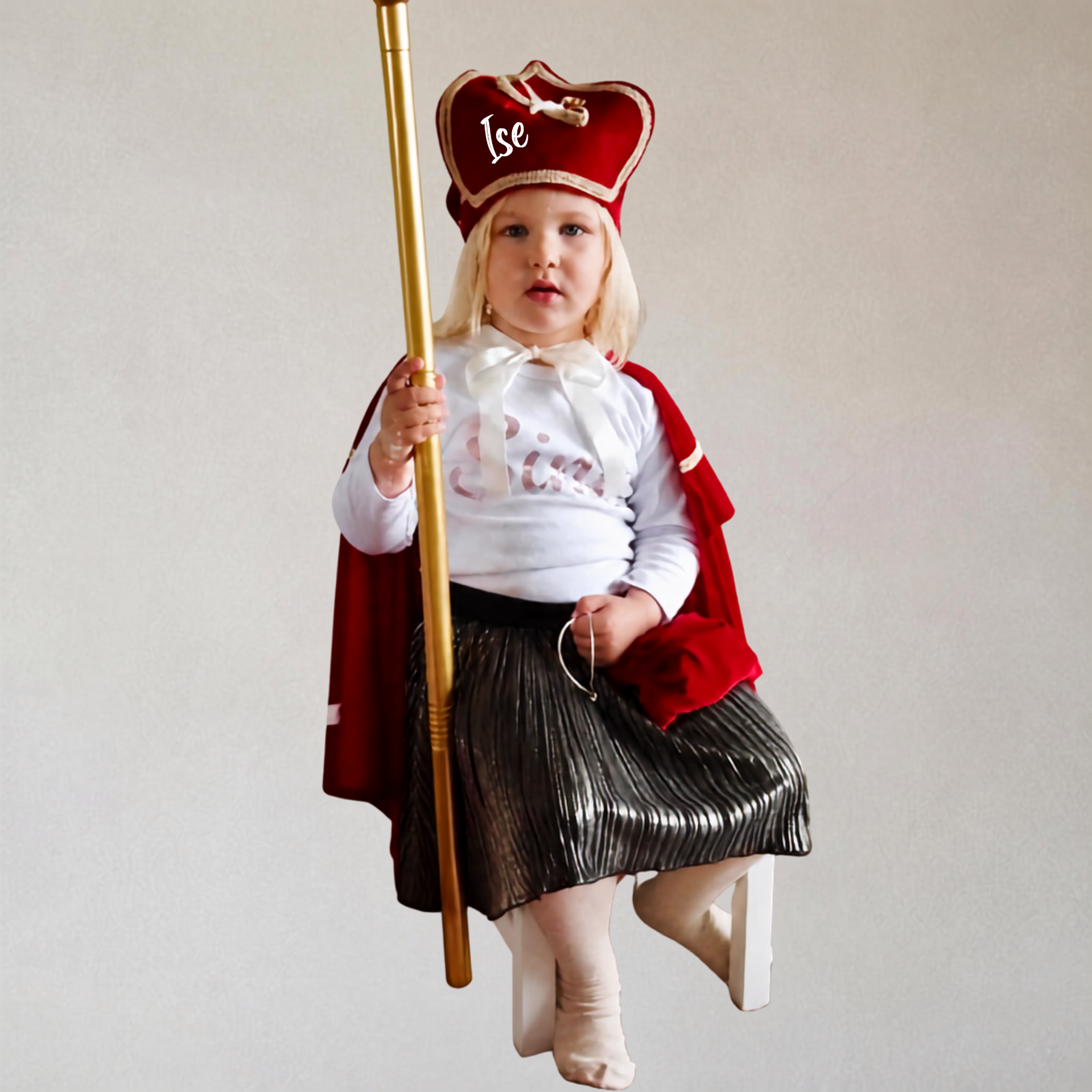 Sinterklaaspakje, muts en mijter | Gepersonaliseerde mijter | sinterklaascape | Sinterklaas | Studio Knetter | Handgemaakt